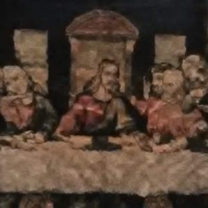 Antique tapestry Lord's supper